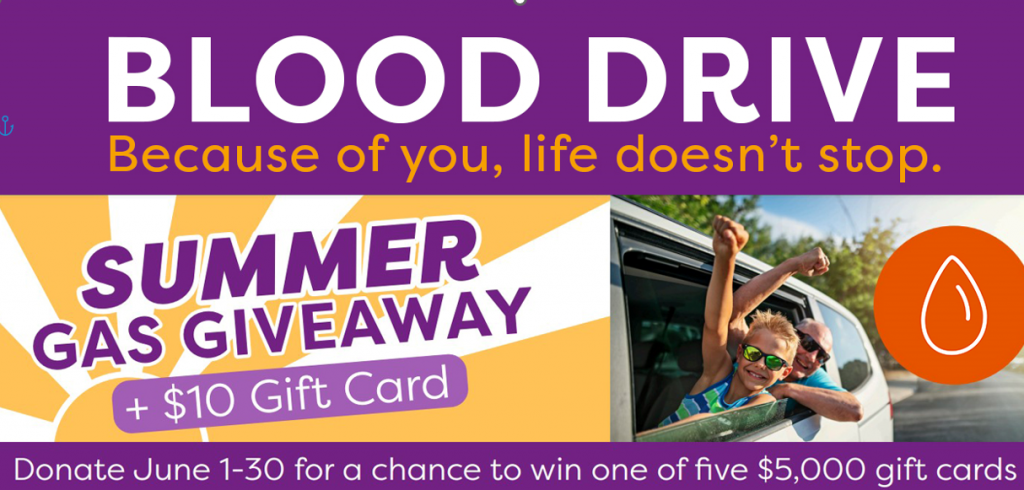 Vitalant Summer Gas Giveaway promotion