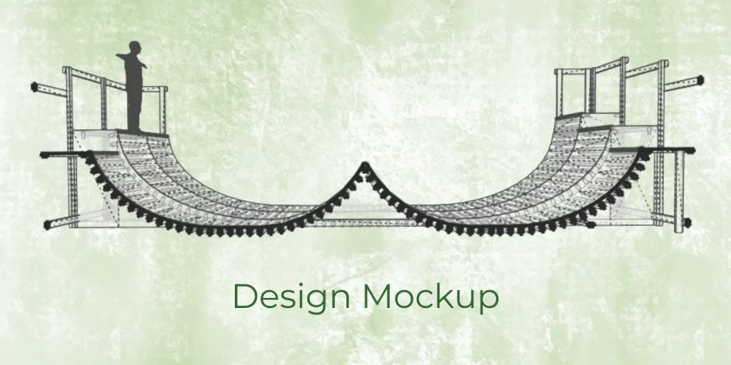 Skate ramp design mockup