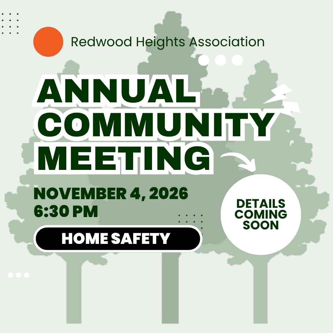 graphical image with information about the Annual Community Meeting